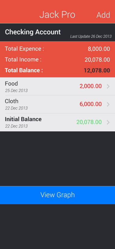 finance tracking mobile application